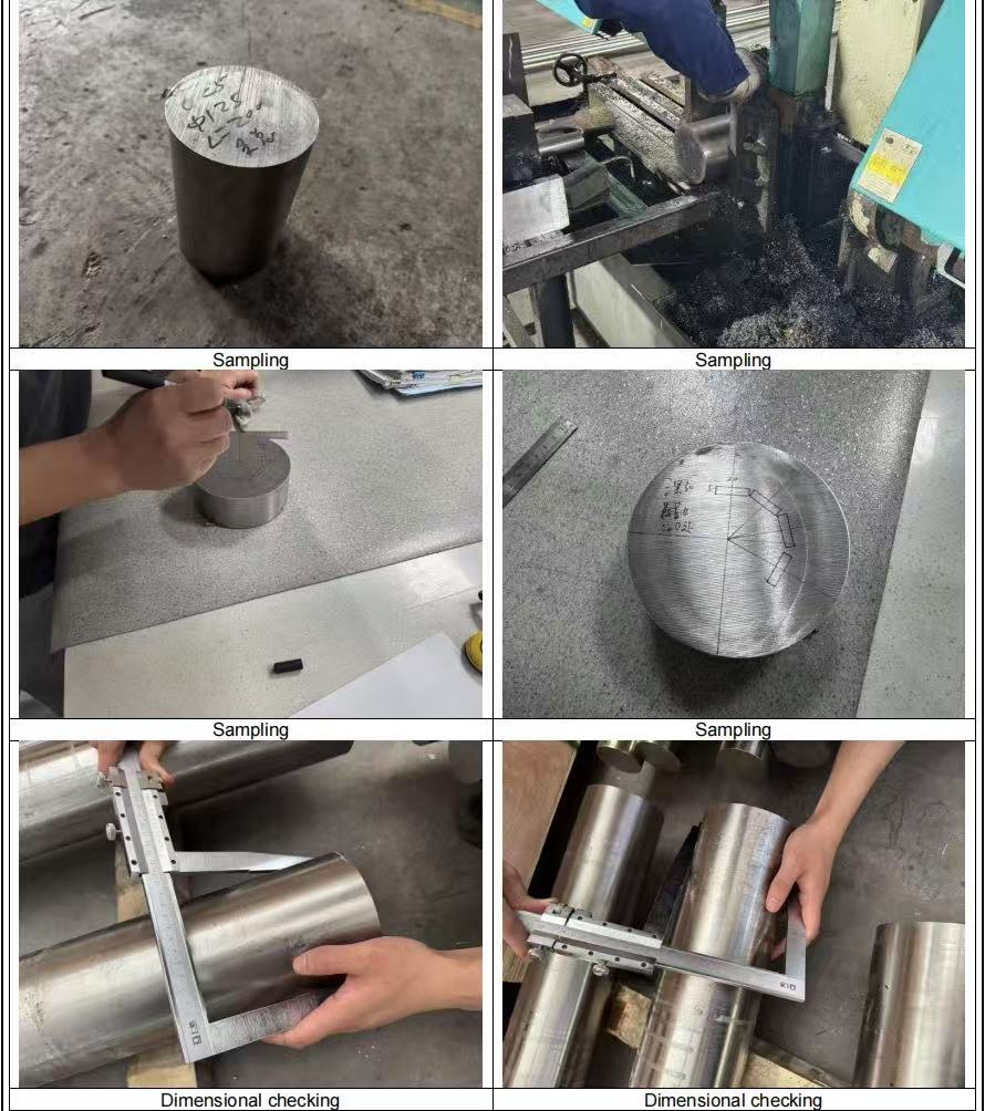 Sampling & Dimensional Verification of alloy bars before shipment