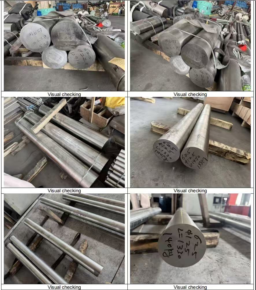 Visual Inspection of alloy bars before shipment