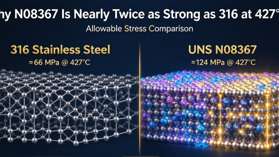 UNS N08367 vs 316: Allowable Stress at 427°C Explained